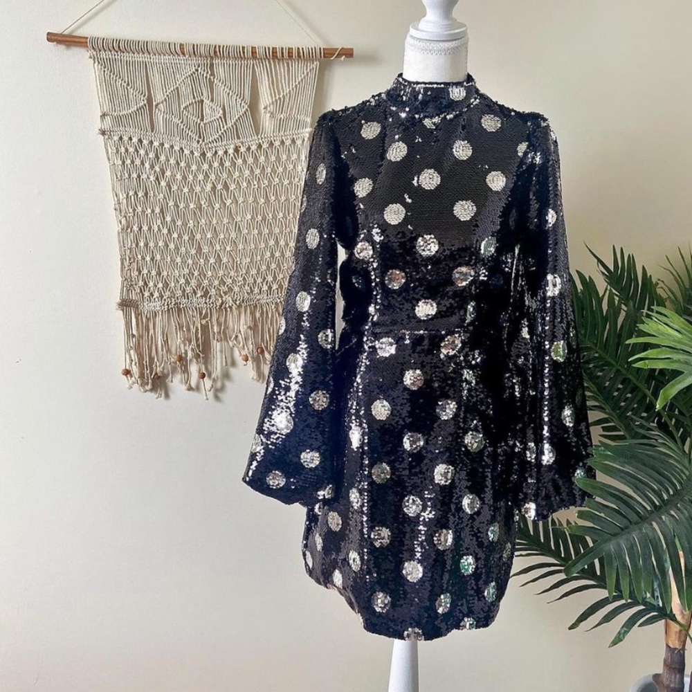 🖤 Sister Jane Olympic Sequin Polka Dot Mini Dress